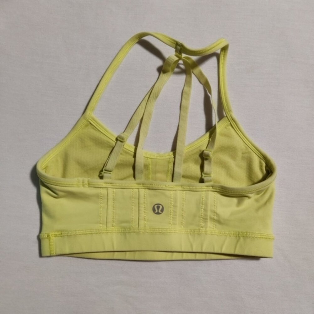 LULULEMON Breathe Easy Bra Clarity Yellow Size 2 W2467S